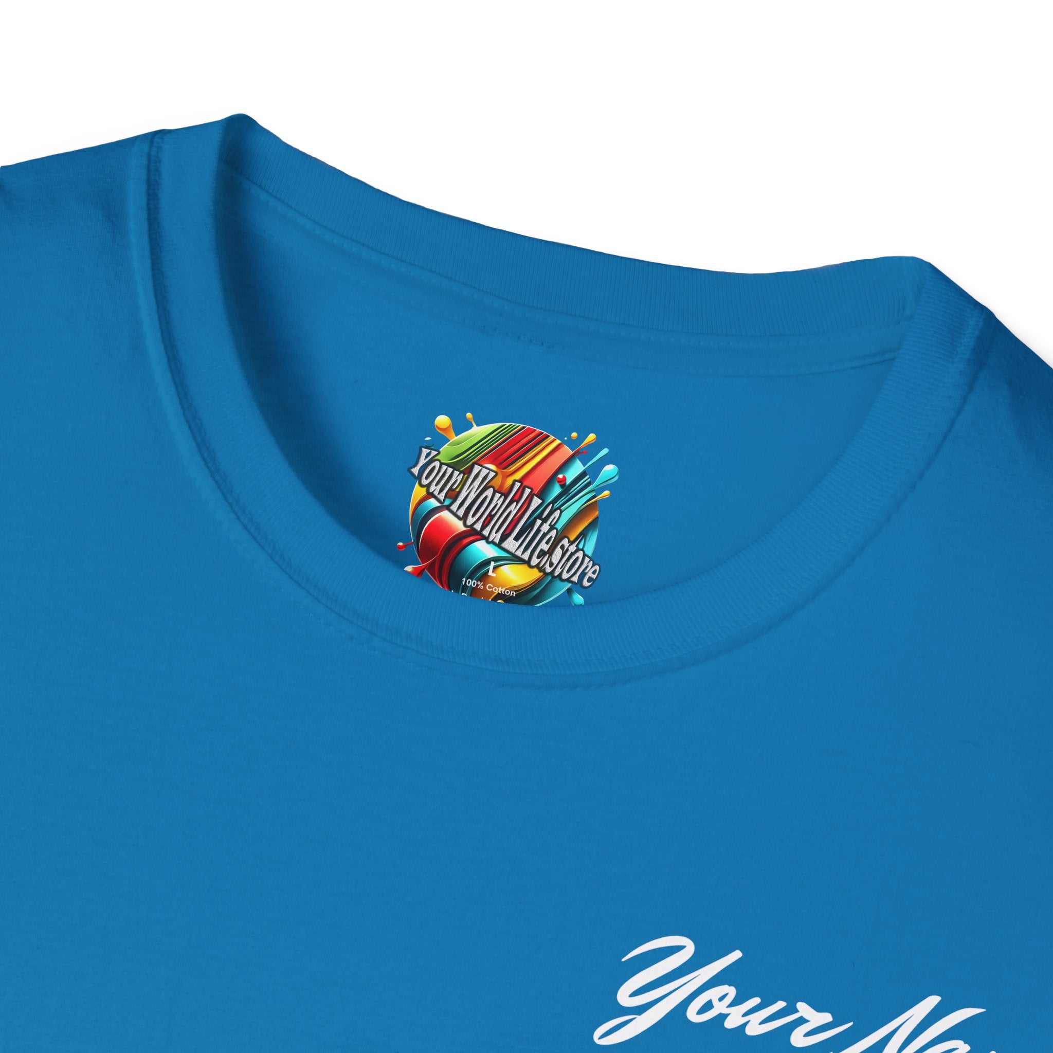 "DJ VAMP" 🎧Personalized Logo Tee – Bold, Loud, and Made to Move - QR